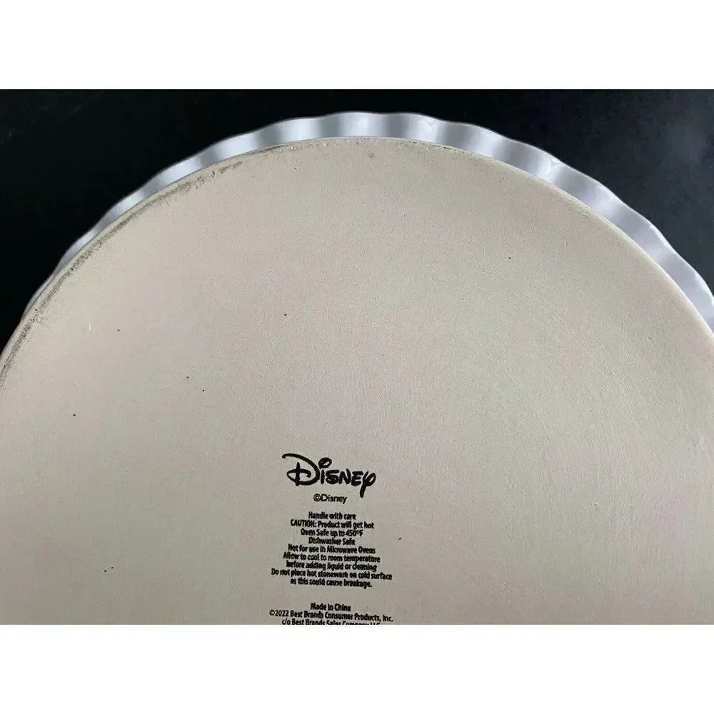 DISNEY MICKEY MINNIE MOUSE‎ VAlentine’s PIE DISH BOWL Round 9” Ceramic New